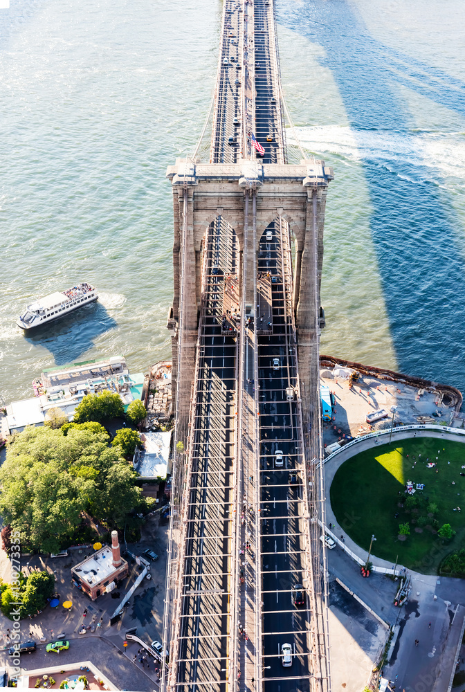 Brooklyn Bridge over the East River in New York