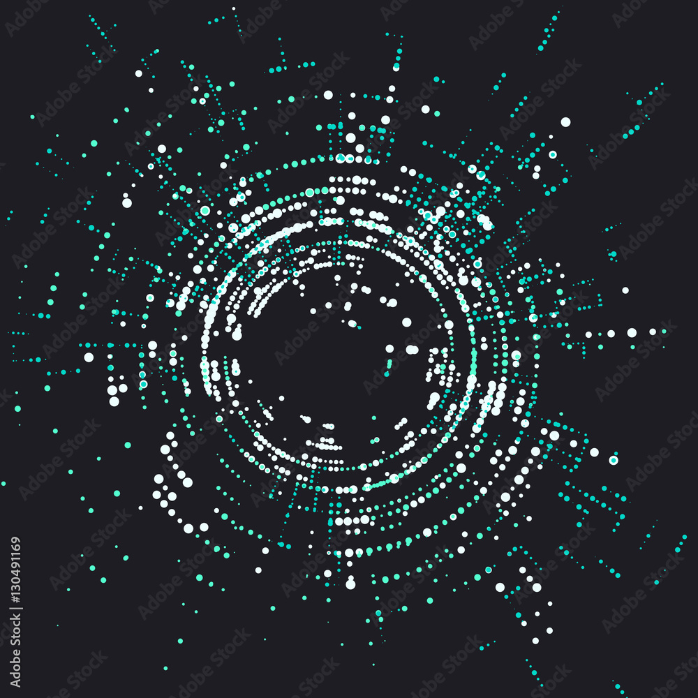 Radial lattice graphic design, abstract background.