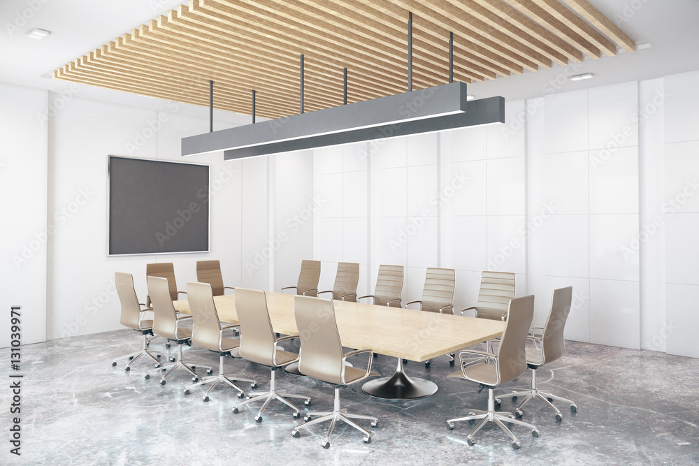 Contemporary conference room side