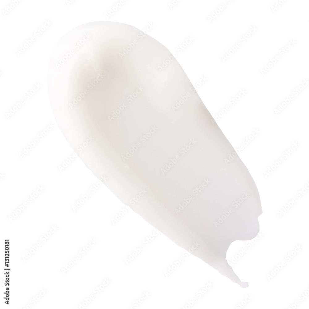 Cosmetic cream in abstract shape on background