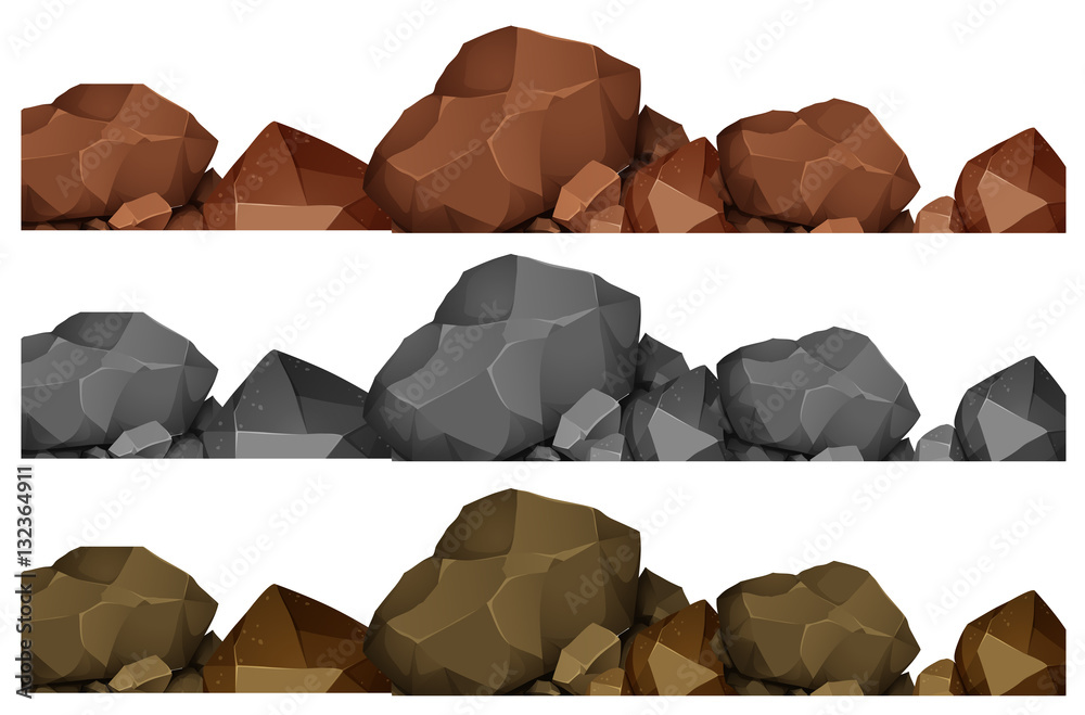 Seamless design of rocks