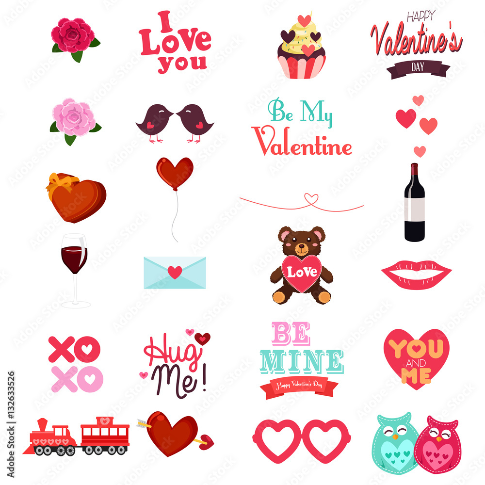 Valentines Day Clipart Icon Set
