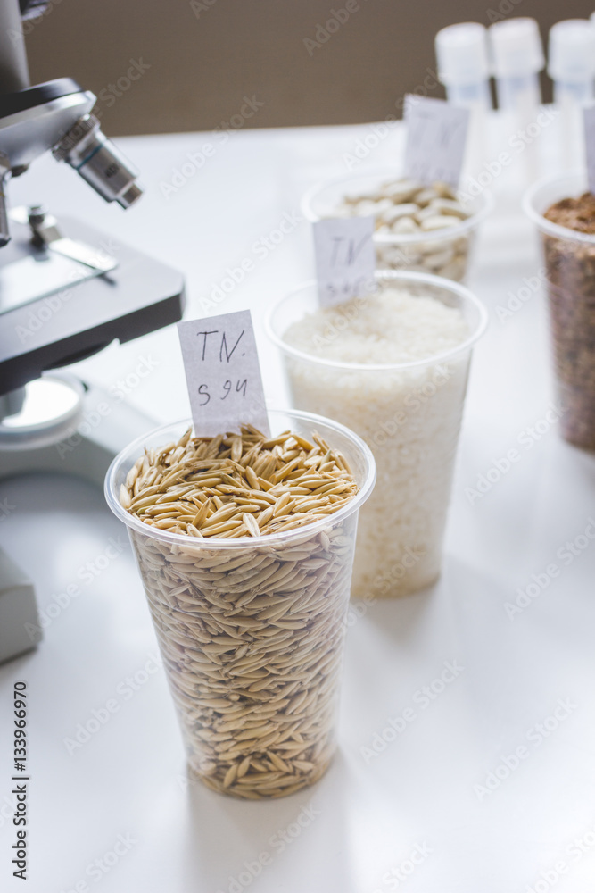 Tests for pesticides in cereal in at laboratory
