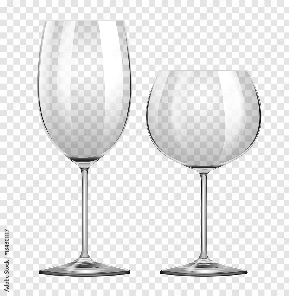 两种不同类型的酒杯