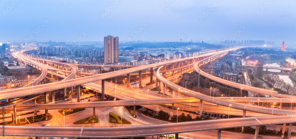 panoramic view of city interchange