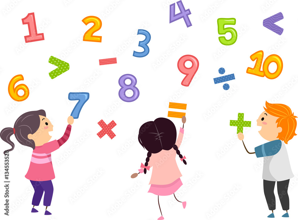 Stickman Kids Math Numbers