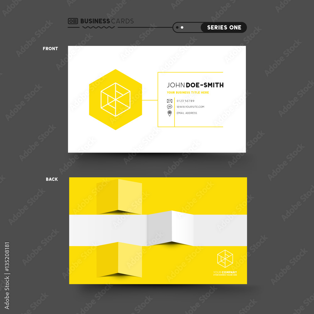 A clean and minimal business card design. vector illustration.