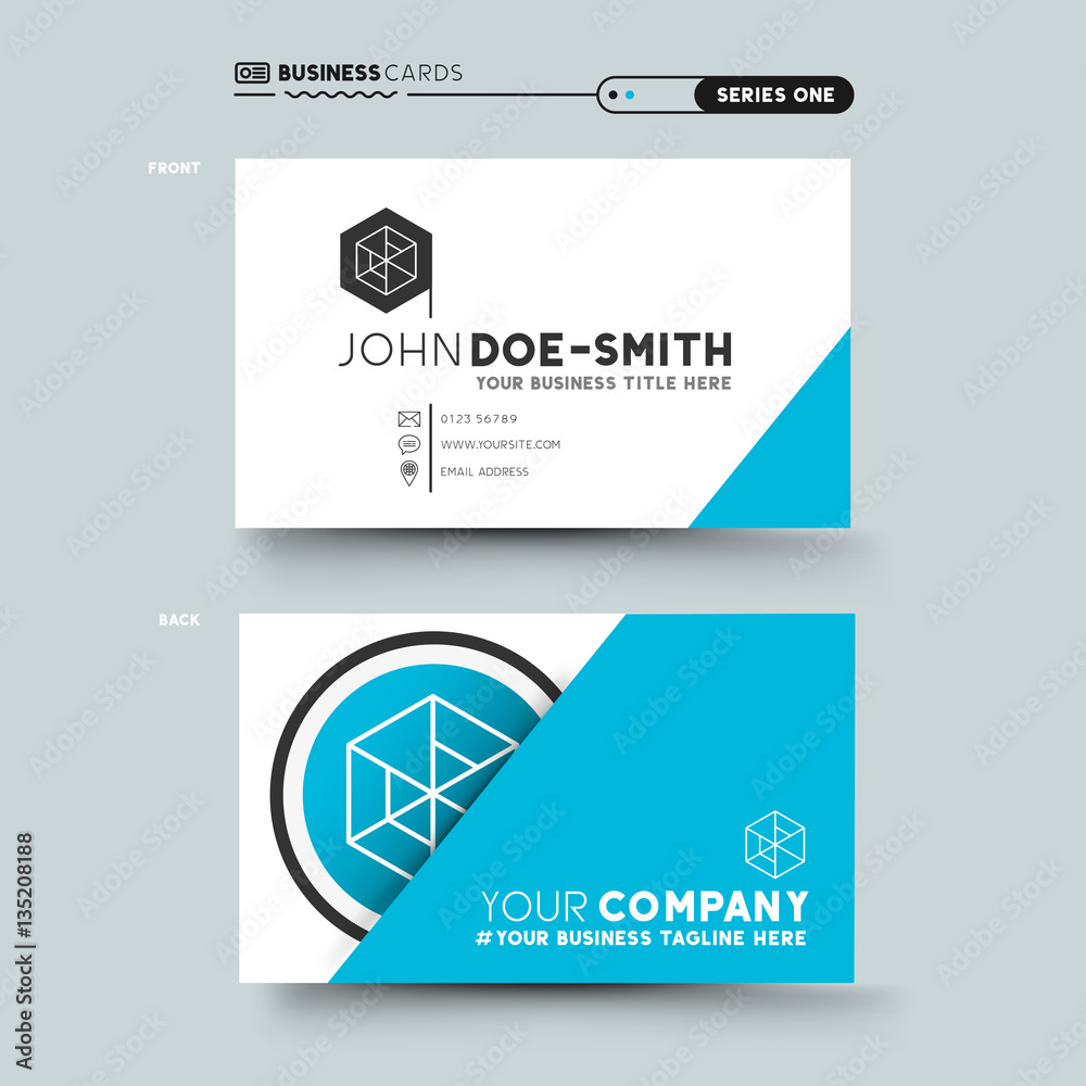 A clean and minimal business card design. vector illustration.