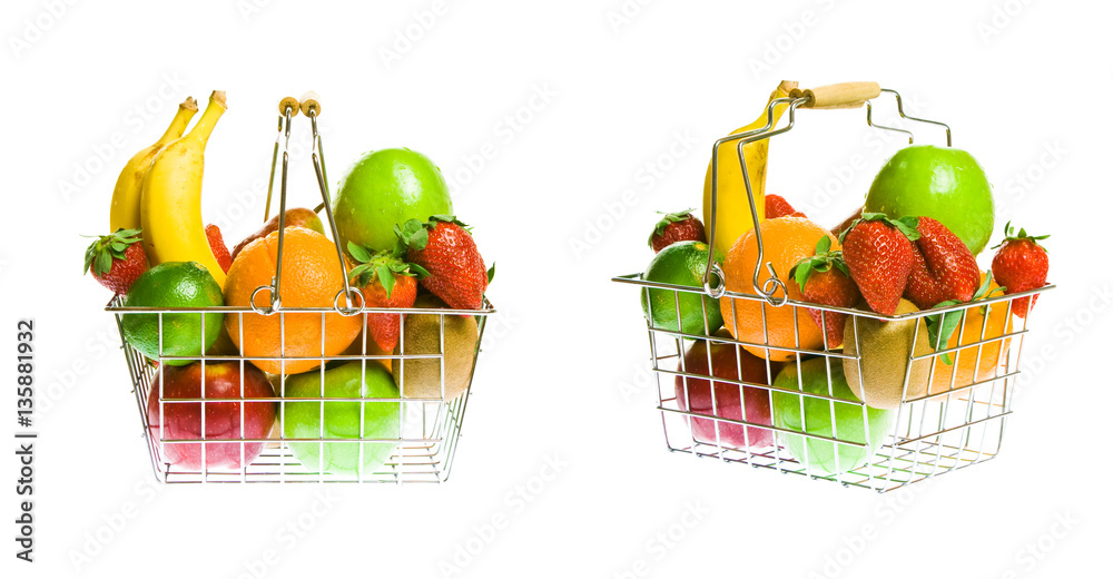 Shopping Basket With Fruit