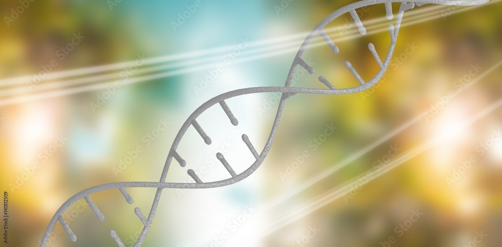 Composite image of image of dna helix