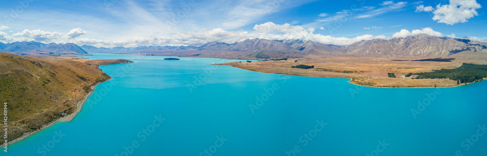 新西兰美丽的特卡波湖鸟瞰图