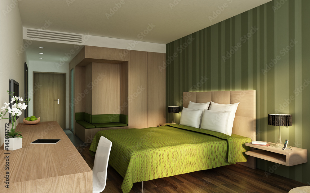 Hotelzimmer P1 grün