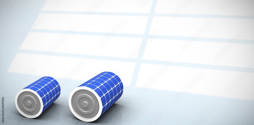 三维太阳能电池矢量图像合成图像