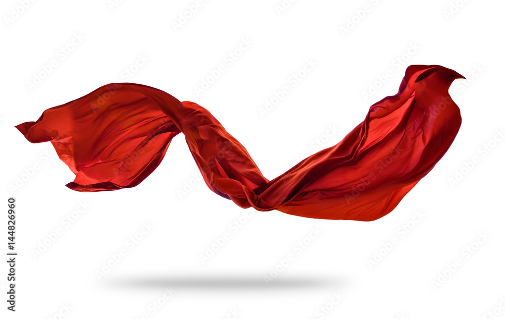 白底光滑优雅的红布
