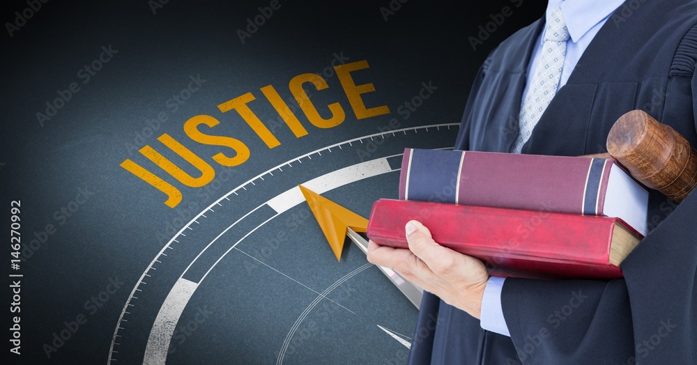 Composite image of justice