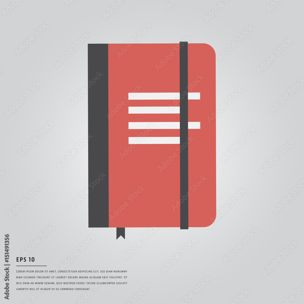 Vector image of diary