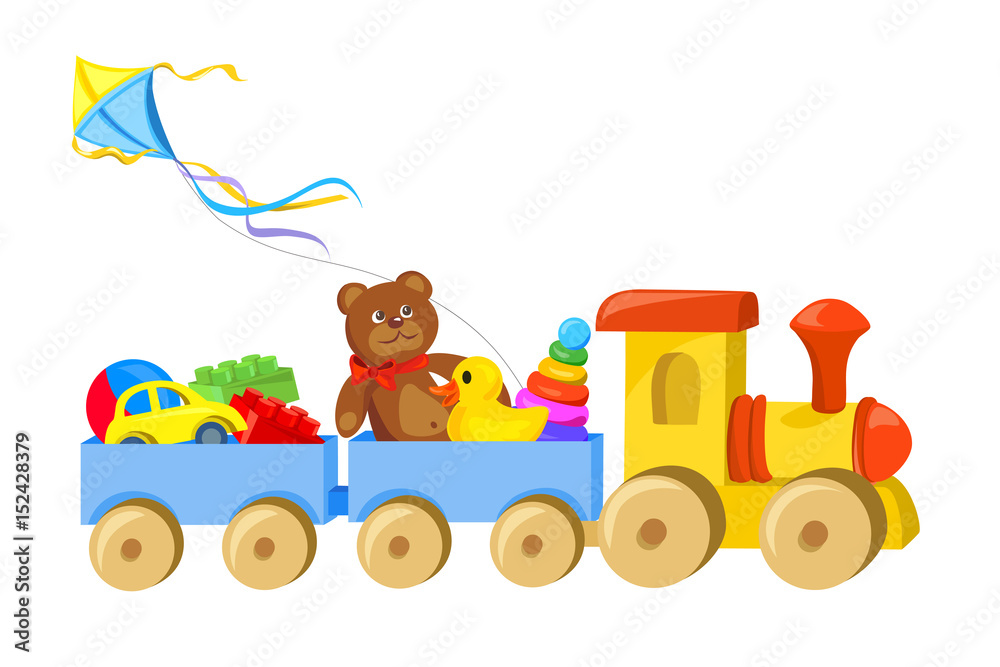 隔离玩具的玩具火车