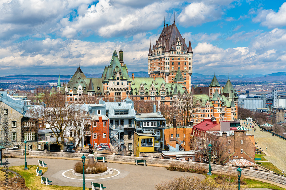 加拿大魁北克市弗龙特纳克城堡景观