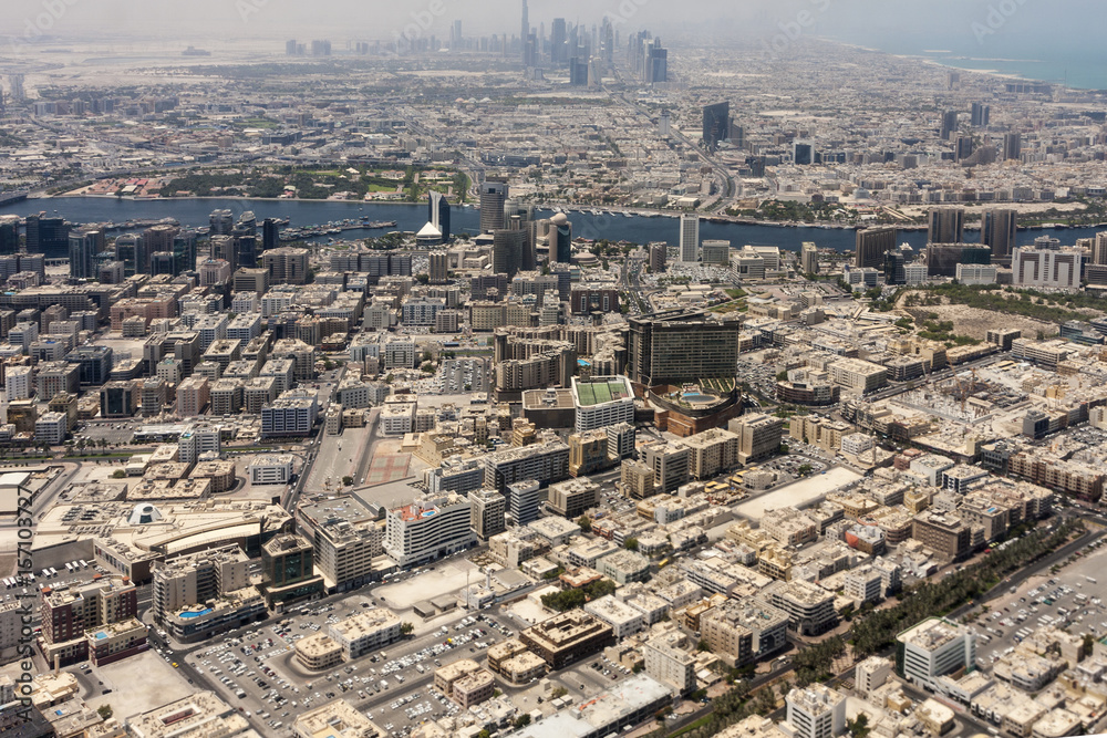 City of Dubai - Ariel view after sandstorm