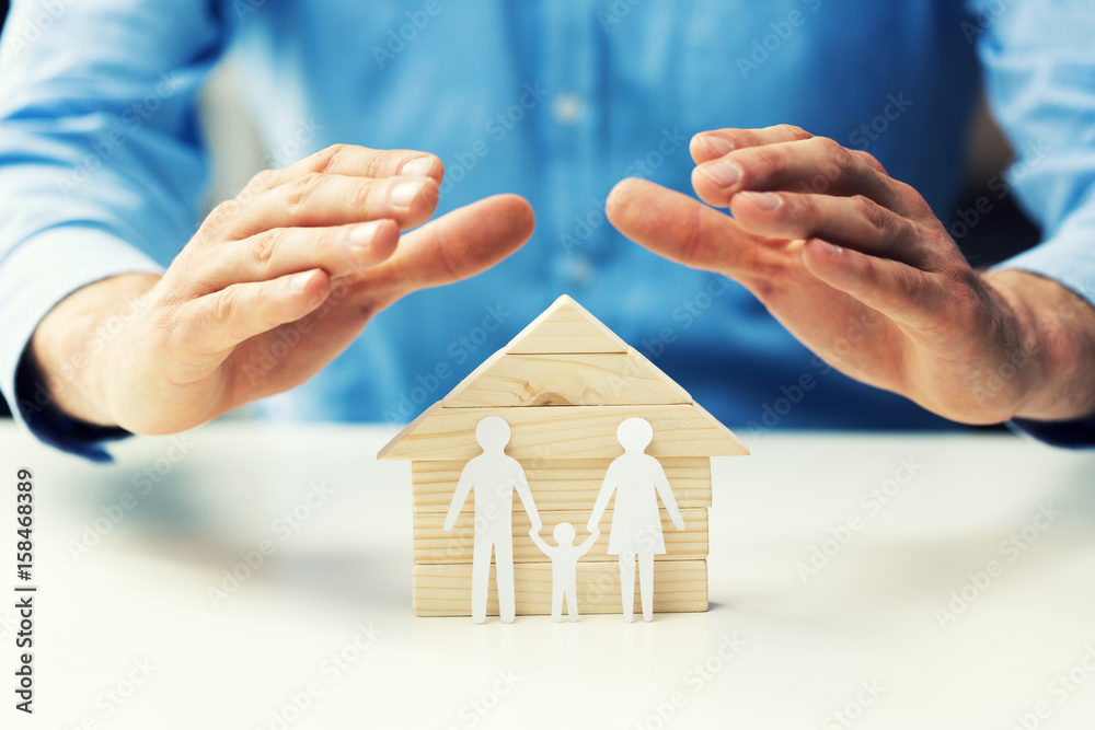 family property, life and health insurance concept