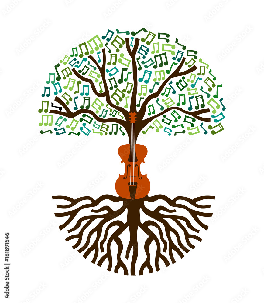 古典音乐树自然概念图解