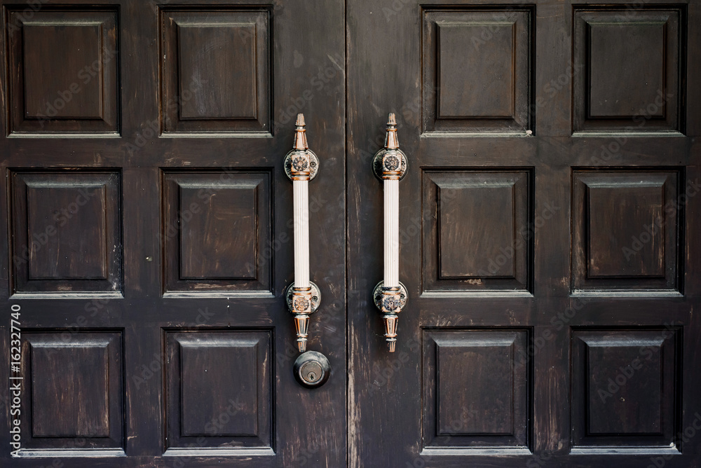old metal door handle knocker