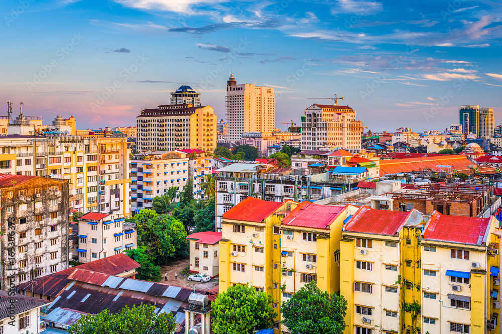 缅甸仰光城市景观