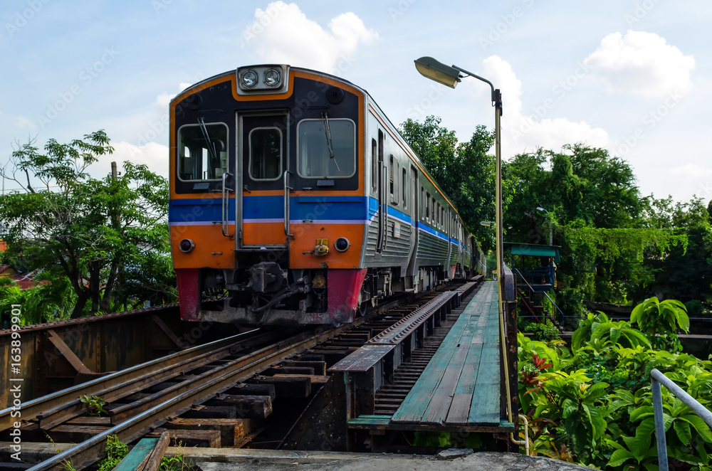 泰国铁路。火车