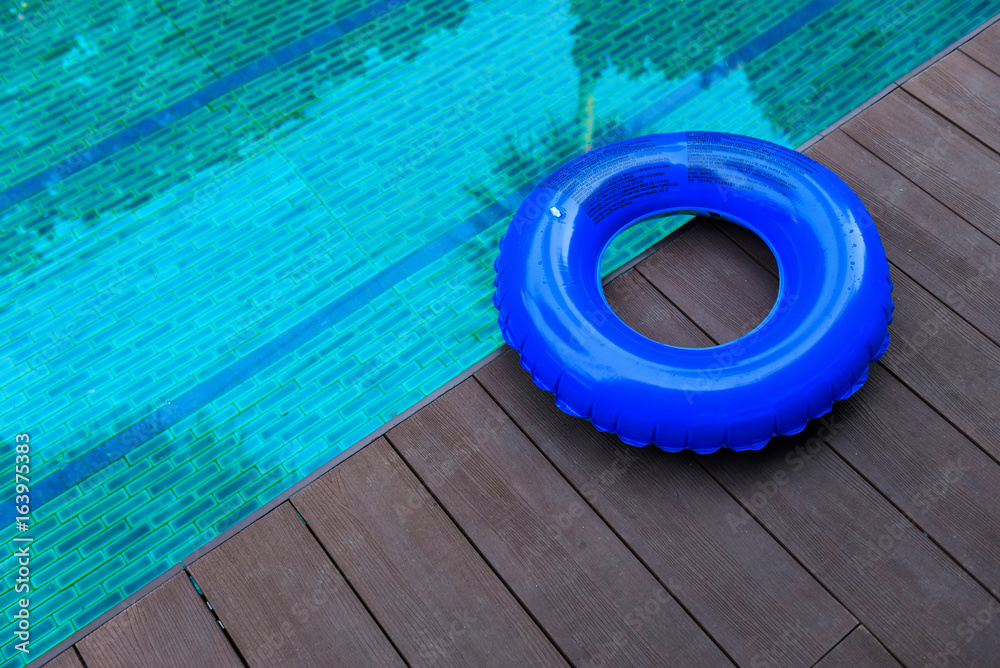 Ring buoy swimming pool.