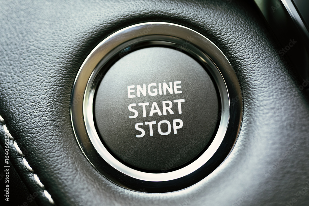 Engine start stop button