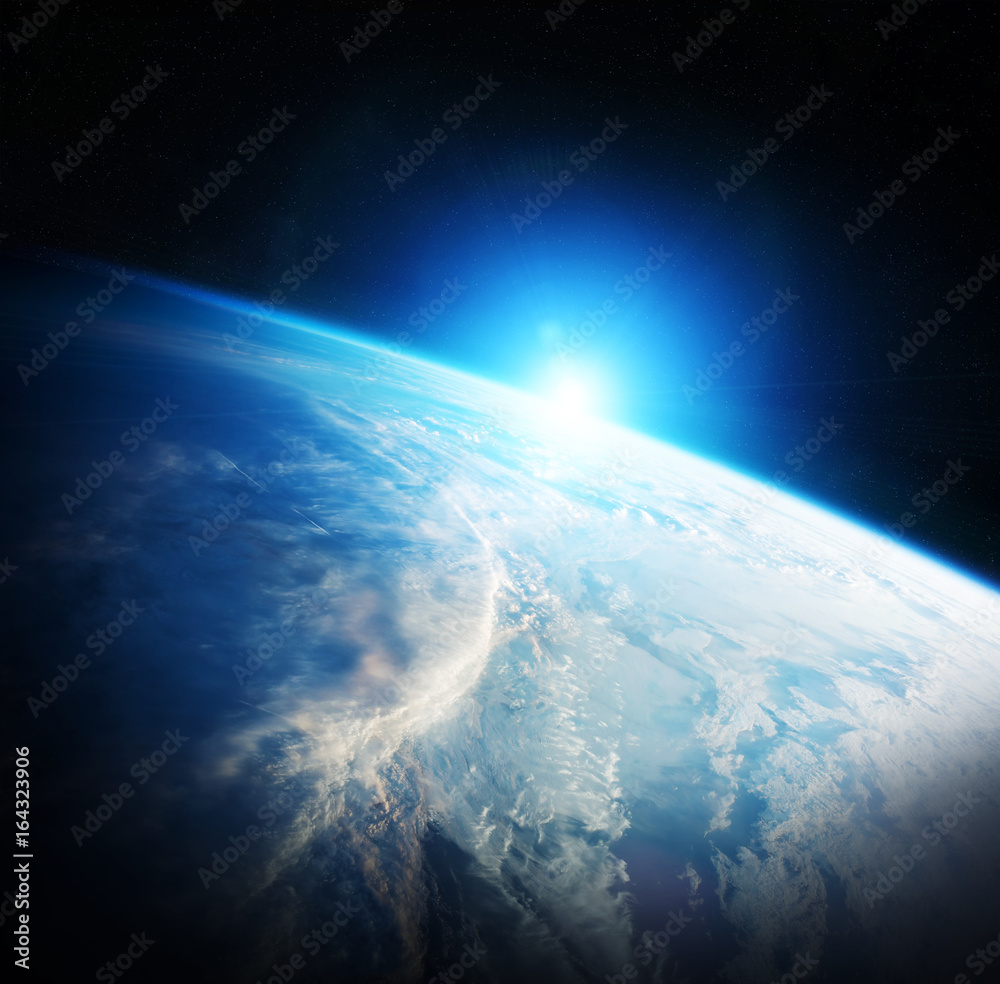 美国国家航空航天局提供的该图像的行星地球视图3D渲染元素