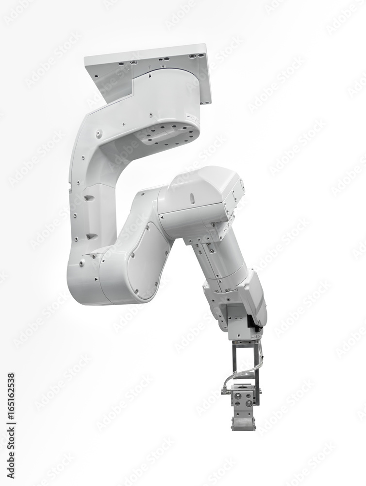 工业机器人天花板类型，隔离在白色背景上，带有剪切路径