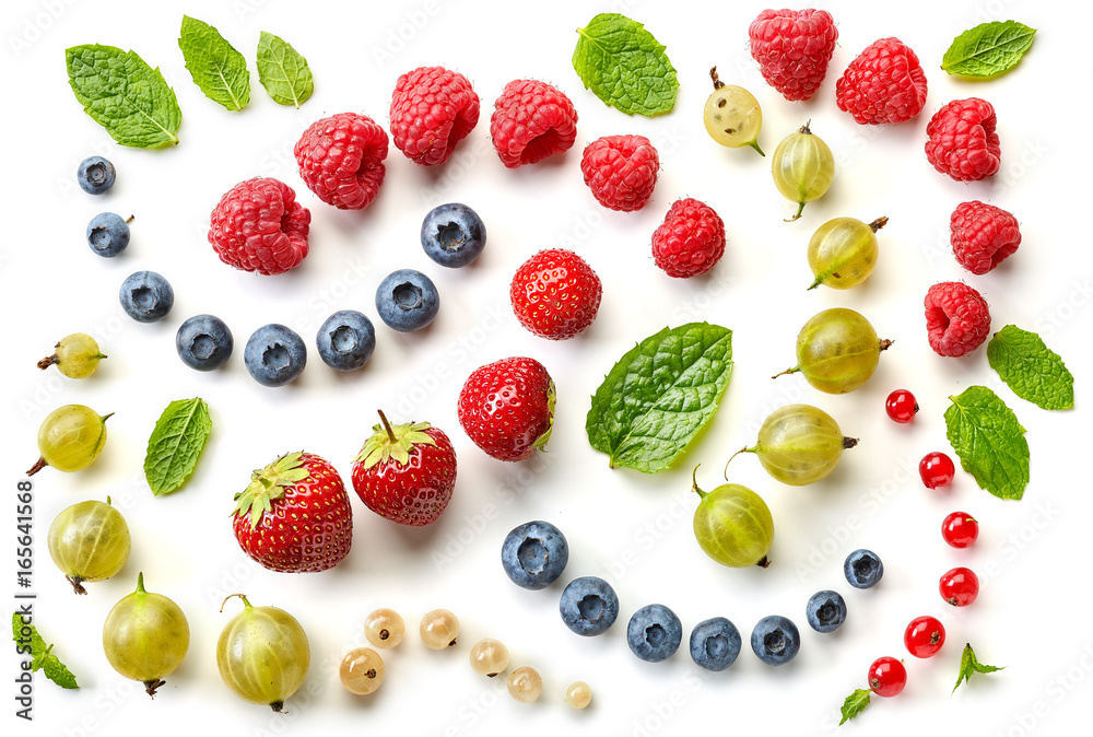 pattern of fresh berries