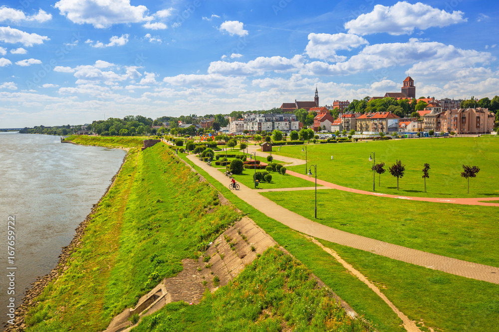 Old town of Tczew at Vistula river, Poland