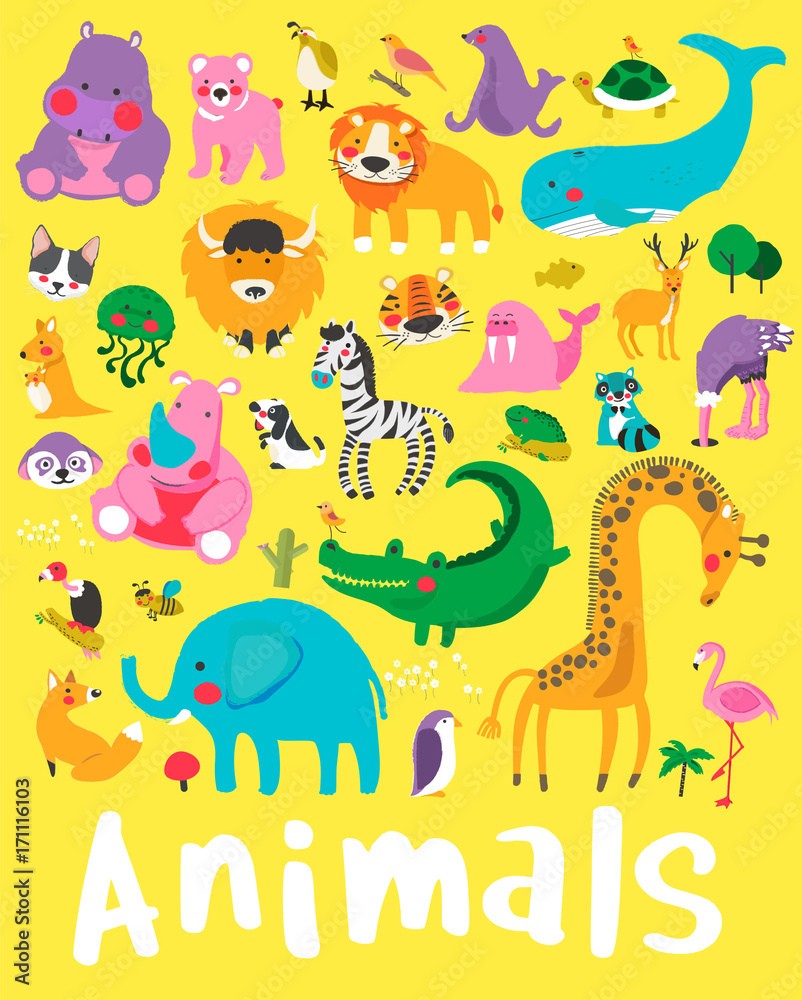 动物插画风格套装