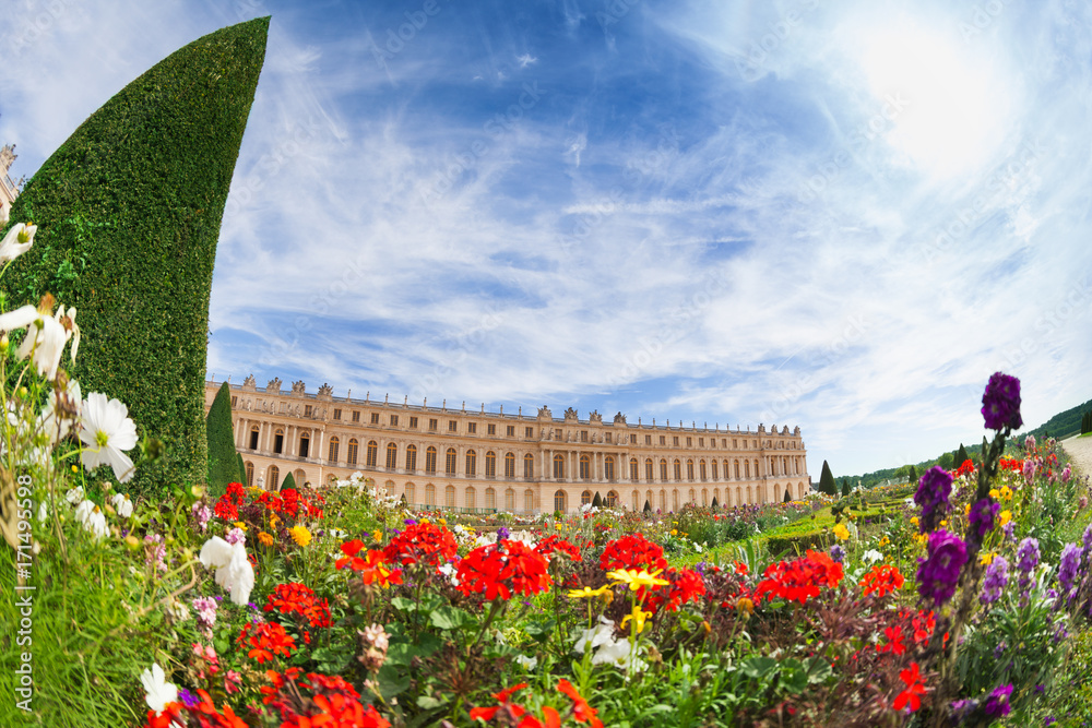 法国凡尔赛宫的花卉花园