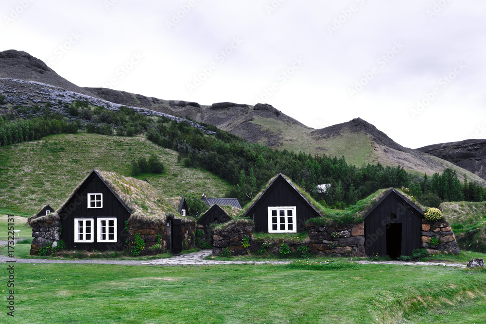 传统的冰岛草屋