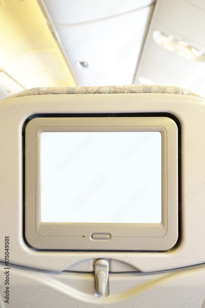 display screen in the airplane