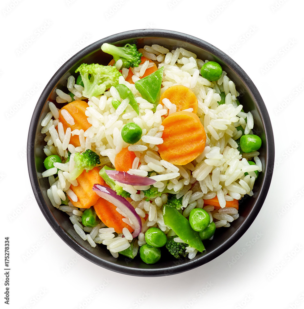 一碗蔬菜煮米饭