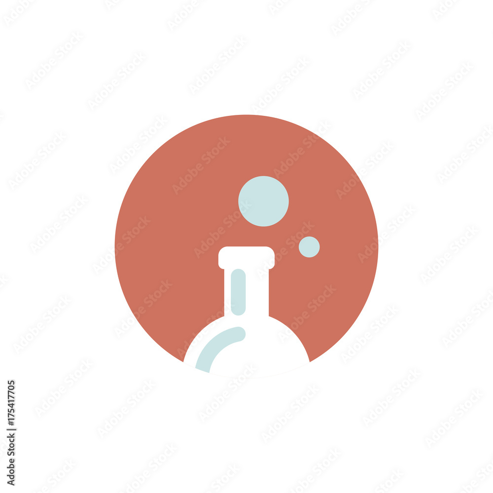 Vector of experiment flask