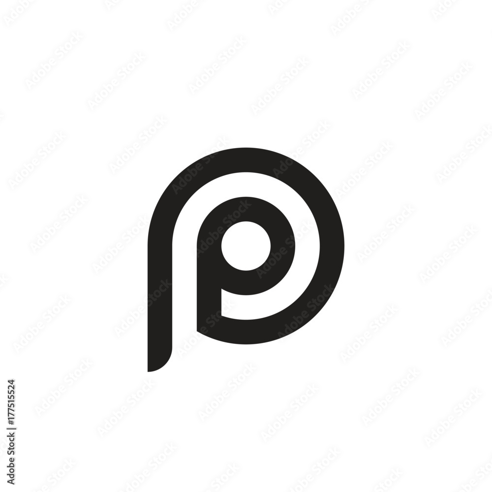 首字母pp，p内p，链接线圆形徽标，会标黑色