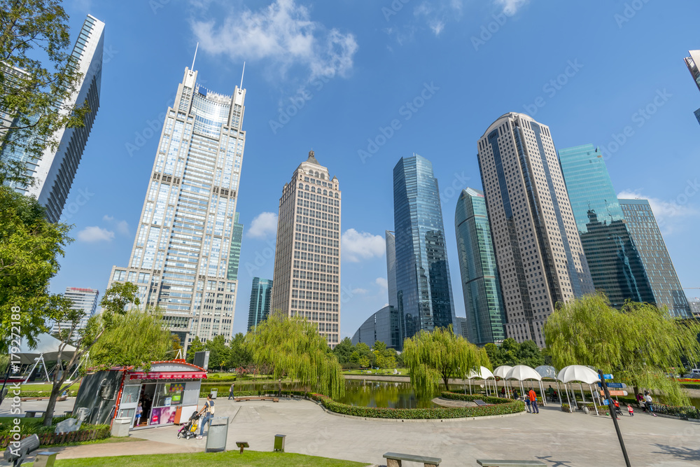 Shanghai Lujiazui financial district skyscrapers