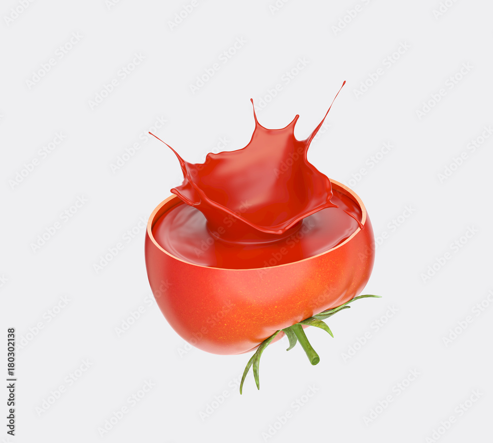 分离的红番茄番茄番茄酱