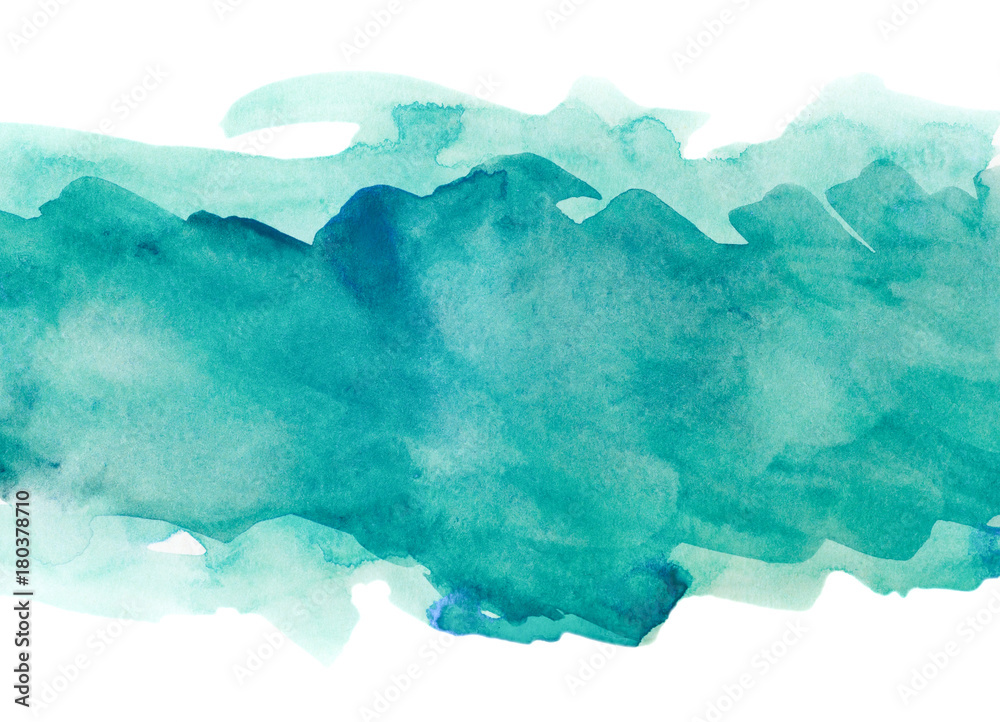海蓝宝石水彩条纹多层