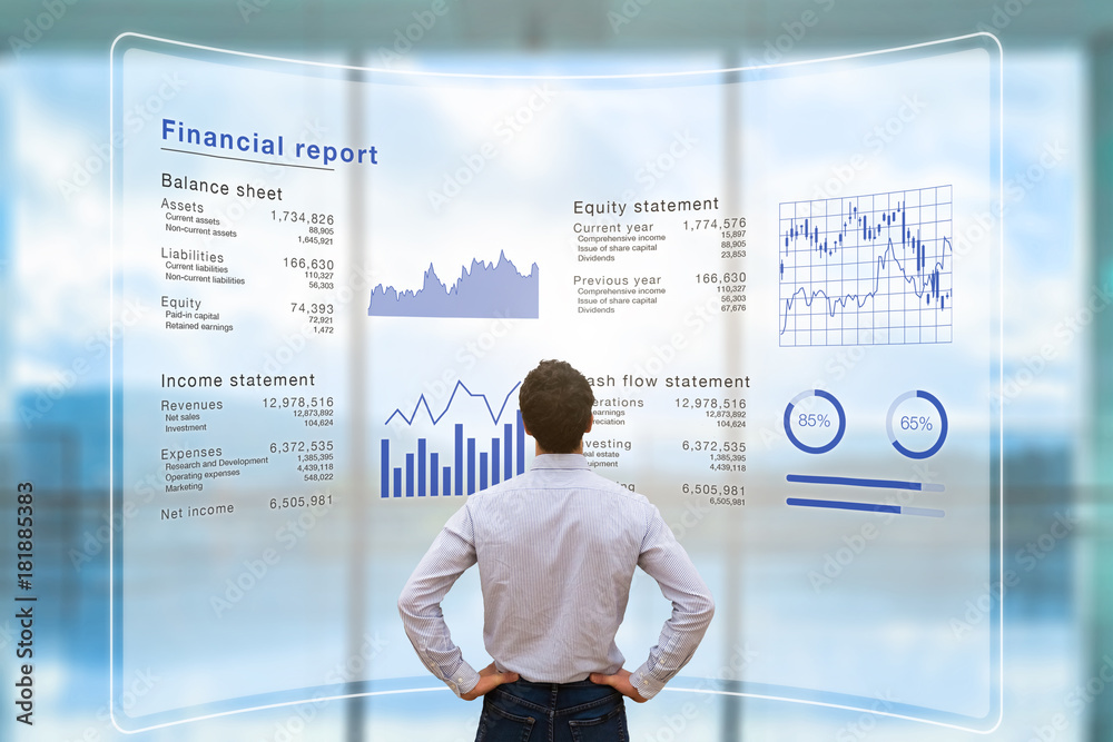 分析财务报告数据的商人——公司运营、资产负债表、金融科技