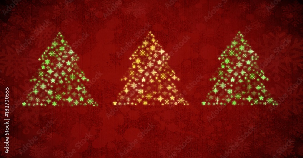 雪花圣诞树图案形状