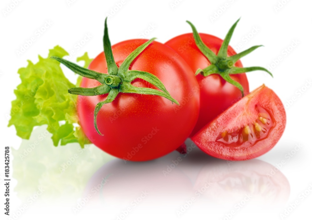 番茄蔬菜和欧芹叶子仍然被隔离