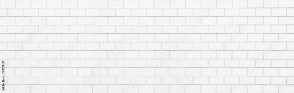 白色砖墙无缝背景和纹理