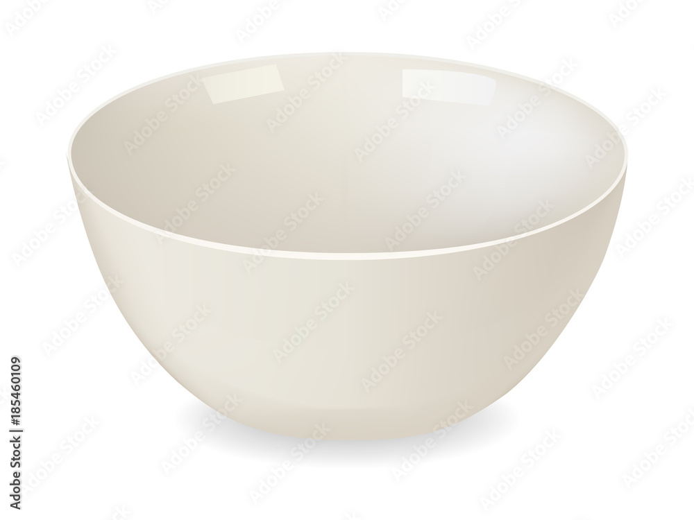 白底空瓷碗
