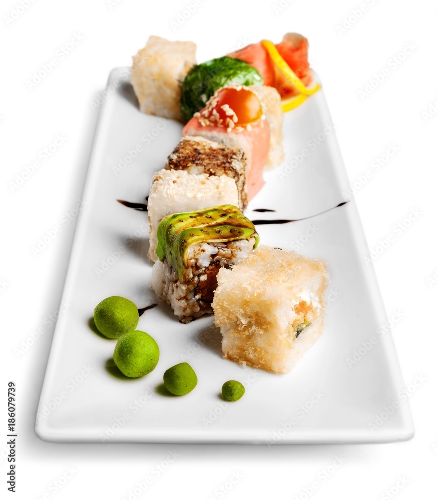 寿司单品系列，白底隔离